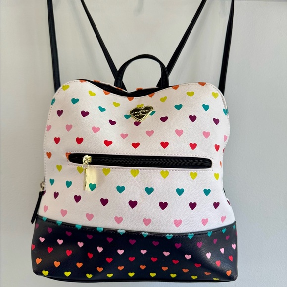 Betsey Johnson Handbags - Betsey Johnson Rainbow Heart Backpack